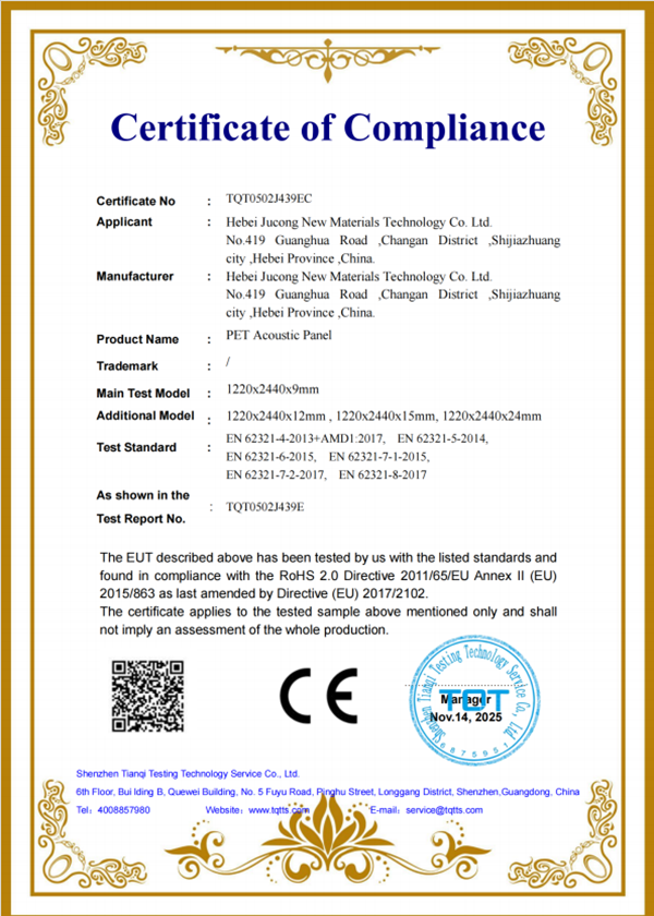 CE-ROHS Certificate-TQT0502J439EC