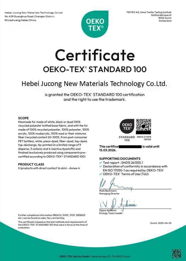 OEKO-TEX STANDARD 100